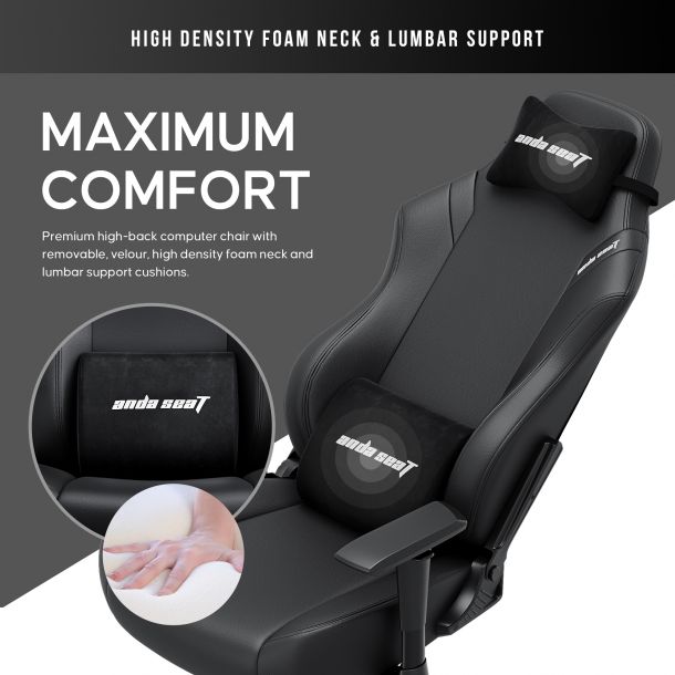 Крісло геймерське Anda Seat Luna L Eco-leather Black (871191215) купить